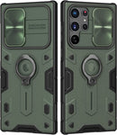 Estuche Protector Nillkin Compatible Con Samsung Galaxy S22 Ultra con soporte y cubierta de lente de cámara