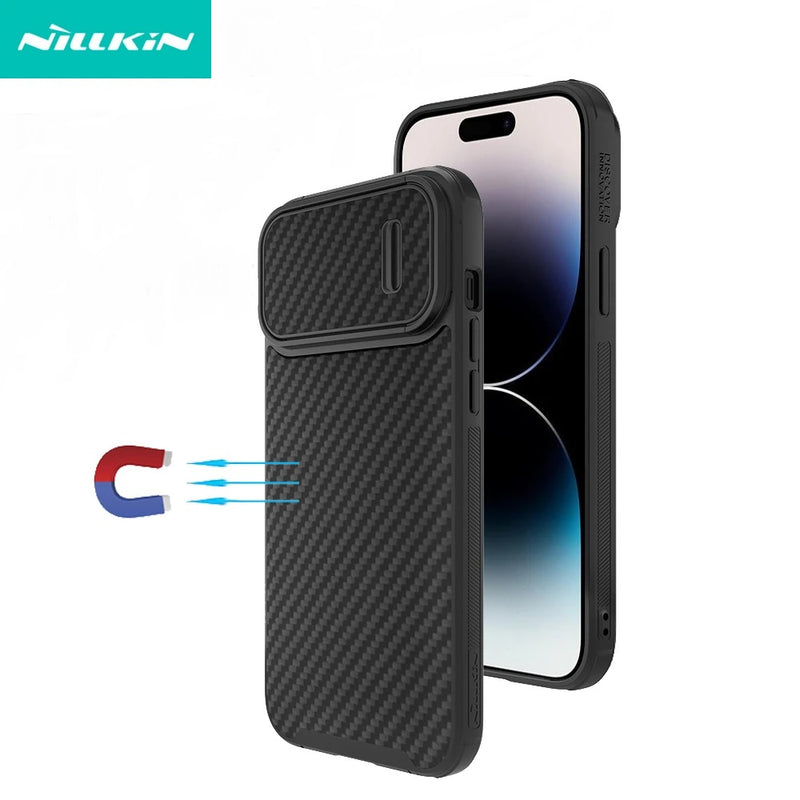 Estuche Protector Nillkin Compatible Con Iphone 14 Plus Resistente al Polvo - Negro