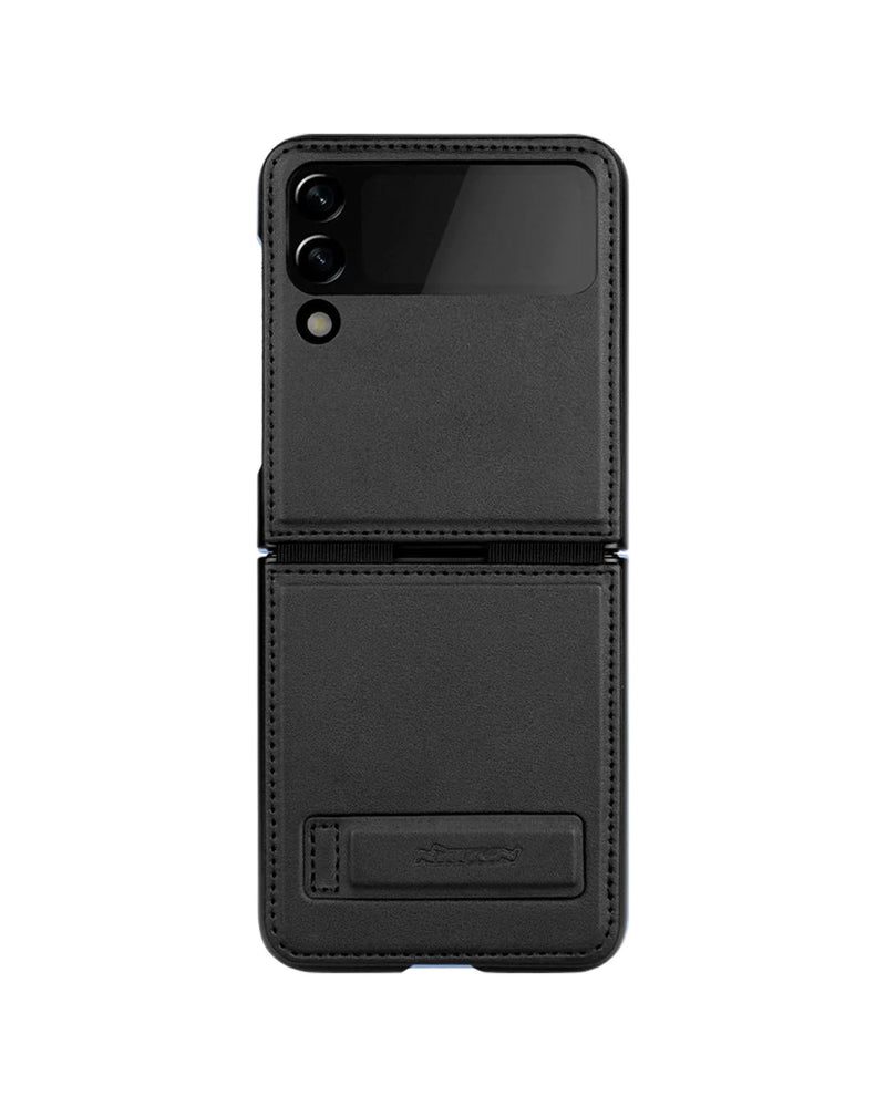 Funda de Cuero Nillkin Qin Compatible Con Samsung Galaxy Z Flip 4 5G - Negro