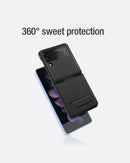 Funda de Cuero Nillkin Qin Compatible Con Samsung Galaxy Z Flip 4 5G - Azul