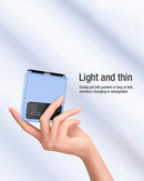 Funda de Cuero Nillkin Qin Compatible Con Samsung Galaxy Z Flip 4 5G - Azul